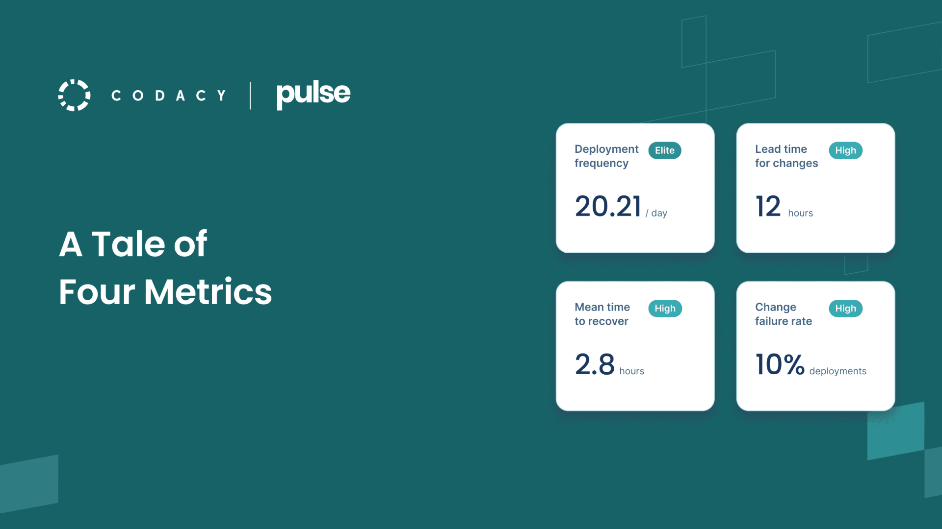 A tale of 4 metrics to support software delivery performance